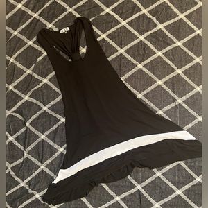 like New JODE XS boho Top with racer back and mesh detail in black/white